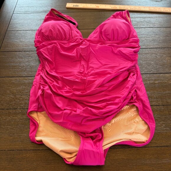 J. Crew Ruched V-Neck One Piece Suit Size 20 - Picture 3 of 9